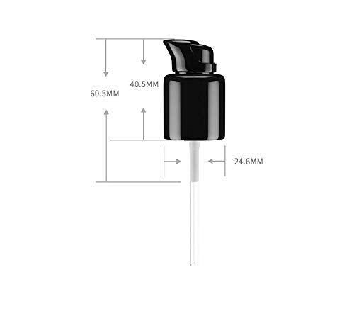 10PCS 410/20mm Plastic Replacement Pump Top Head Cosmetic Liquid Foundation Makeup Pump Replacement with Rotate Lock and Cover for Foundation Lotion Essence (Black)-VeraVaultWomen