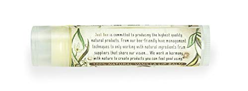 100% Natural Beeswax Lip Balm with Organic Oils (Cozy Vanilla, 4 pack)-VeraVaultWomen