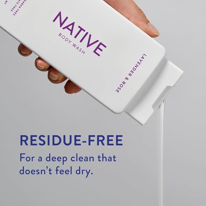 Native Body Wash Contains Naturally Derived Ingredients | For Women & Men, Sulfate, Paraben, & Dye Free Leaving Skin Soft and Hydrated | Lavender & Rose 18 oz - 2 Pk-VeraVaultWomen