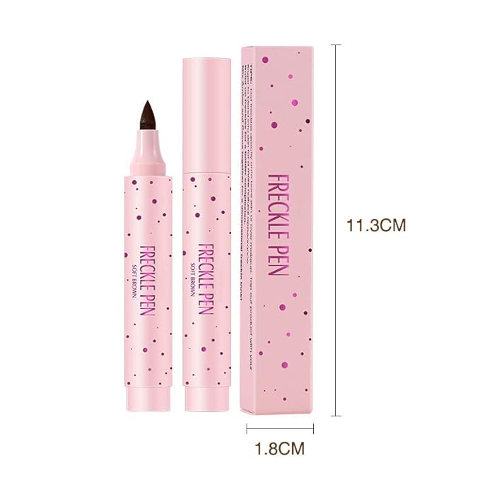 Freckle Pen Faux Freckle Pen Colour Pop Freckle Pen Supernaturally Realistic Freckles Makeup Brush Fantastic Freckles Pen Long-lasting Waterproof Soft-point Absorbent Pen For a Natural and Easy Makeup Look (soft brown)-VeraVaultWomen