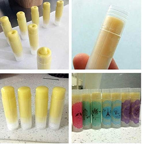 12 Pieces Clear Plastic Empty Lip Balm Tubes Containers DIY Lip Balm Lip Gloss Tube Pipe Bottle-VeraVaultWomen