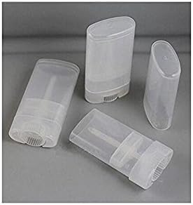 10PCS 15ml 0.5oz Clear Empty Plastic Oval DIY Lipstick Lip Balm Lip Gloss Tubes Deodorant Crayon Chapstick Tube Bottle Containers Oval Holder Case Pipe-VeraVaultWomen