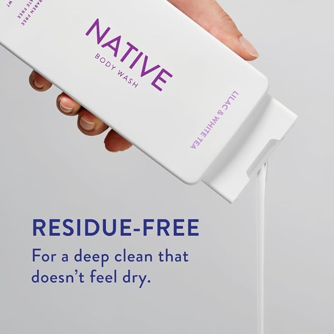 Native Body Wash Contains Naturally Derived Ingredients | For Women & Men, Sulfate, Paraben, & Dye Free Leaving Skin Soft and Hydrating | Lilac & White Tea 18 oz - 2 Pk-VeraVaultWomen