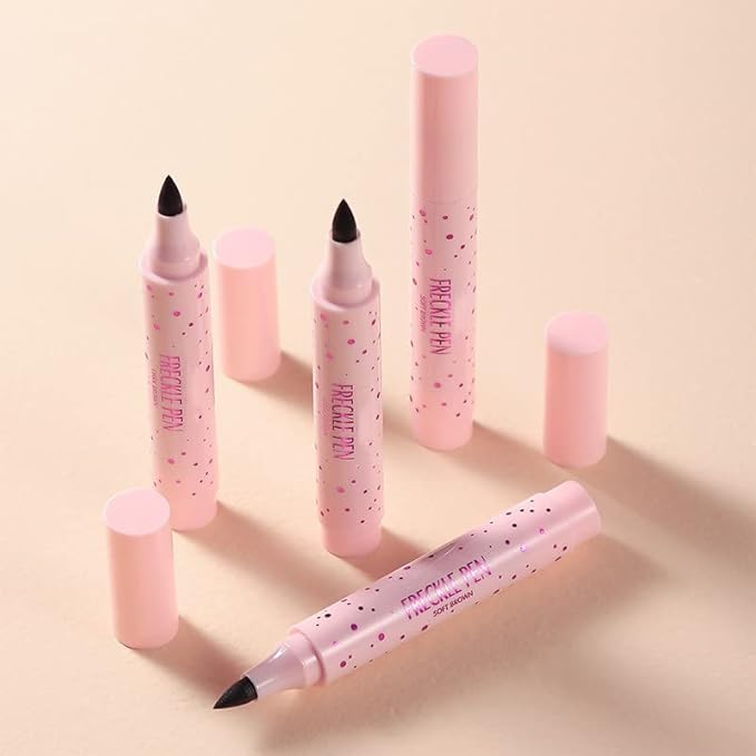 Freckle Pen Faux Freckle Pen Colour Pop Freckle Pen Supernaturally Realistic Freckles Makeup Brush Fantastic Freckles Pen Long-lasting Waterproof Soft-point Absorbent Pen For a Natural and Easy Makeup Look (Double)-VeraVaultWomen