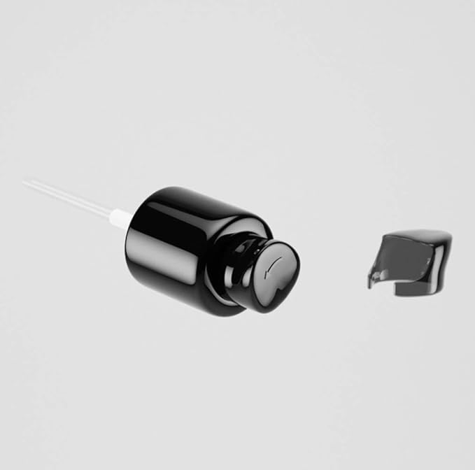 10PCS 410/20mm Plastic Replacement Pump Top Head Cosmetic Liquid Foundation Makeup Pump Replacement with Rotate Lock and Cover for Foundation Lotion Essence (Black)-VeraVaultWomen