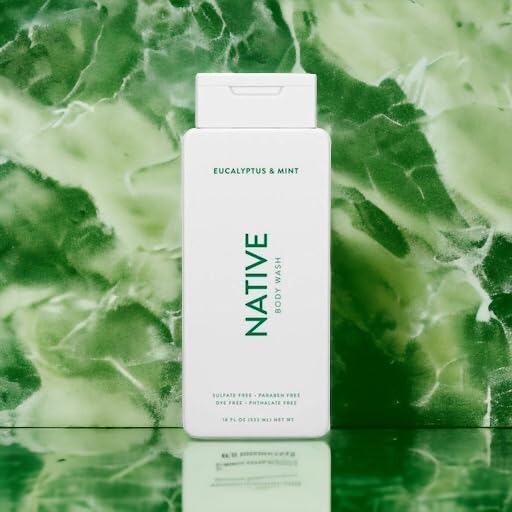 Native Body Wash Contains Naturally Derived Ingredients | For Women & Men, Sulfate, Paraben, & Dye Free Leaving Skin Soft and Hydrated | Eucalyptus & Mint 18 oz - 2 Pk-VeraVaultWomen