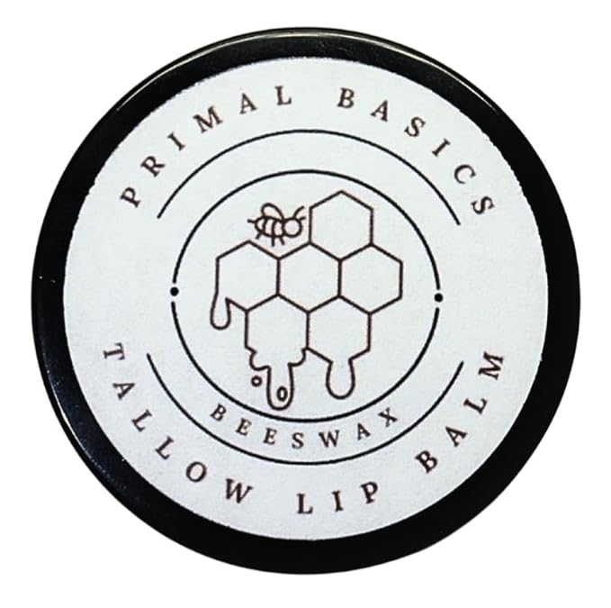 100% Grass Fed Grass Finished Beef Tallow and Beeswax Lip Balm, Face Moisturizer, Body Balm, for Oily, Dry, Sensitive Skin, USA Made-VeraVaultWomen