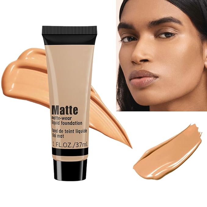 1 Pack Liquid Foundation Cream for Face Makeup,Durable Full Coverage Matte Concealer Make Up,Oil Control & Waterproof Base Primer -1 Fl.Oz-BEIGE 6#-VeraVaultWomen