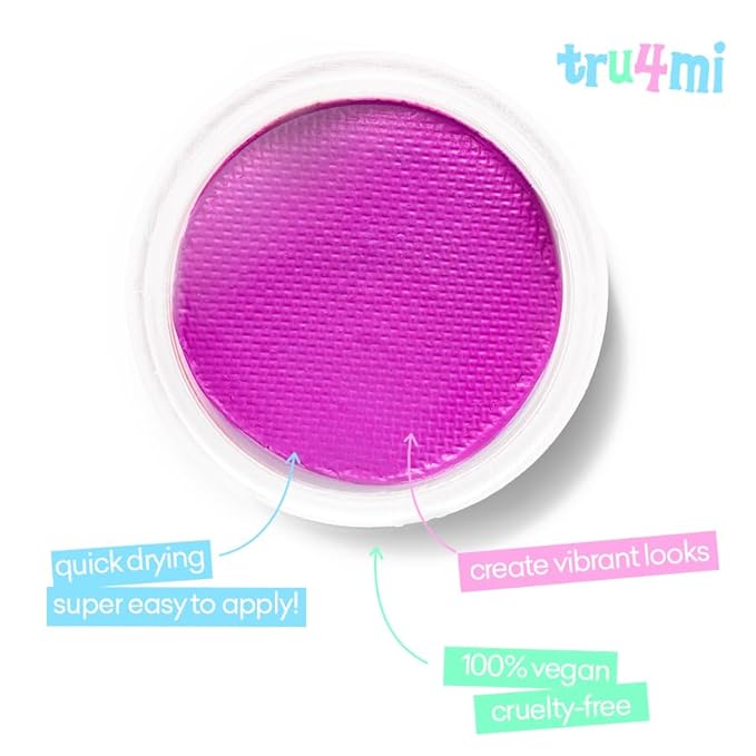 '-Water Activated Eyeliner -Wet Liner Makeup - Smudge Proof Face Body Paint Long Lasting Formula- “TruErica” Magenta -10g/container