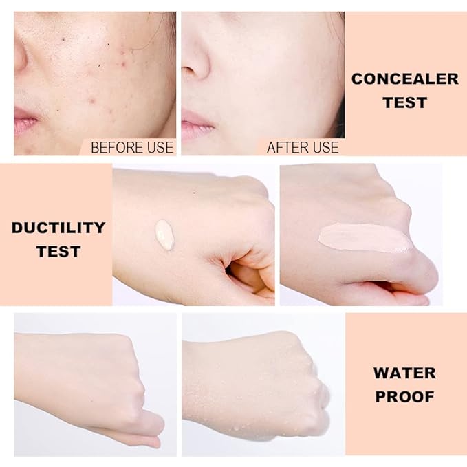1 Pack Liquid Foundation Cream for Face Makeup,Durable Full Coverage Matte Concealer Make Up,Oil Control & Waterproof Base Primer -1 Fl.Oz (BEIGE 3#)-VeraVaultWomen