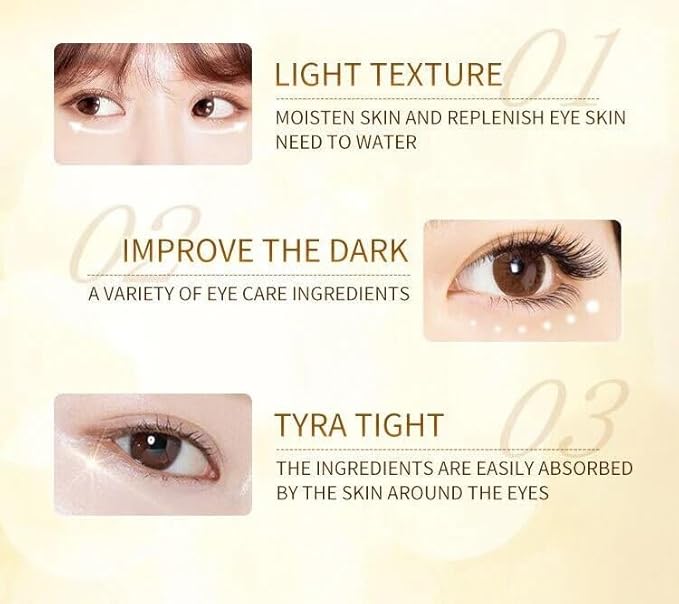 24K Gold Eye Cream For Deep Hydrating, Anti-Aging Gold Eye Cream For Dark Circles And Puffiness,Moisturizing Lightenex Gold Cream Lifting Eye SENANA (1 PACK)-VeraVaultWomen
