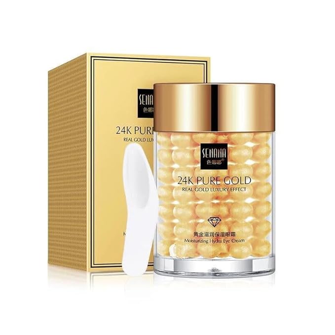 24K Gold Eye Cream For Deep Hydrating, Anti-Aging Gold Eye Cream For Dark Circles And Puffiness,Moisturizing Lightenex Gold Cream Lifting Eye SENANA (1 PACK)-VeraVaultWomen