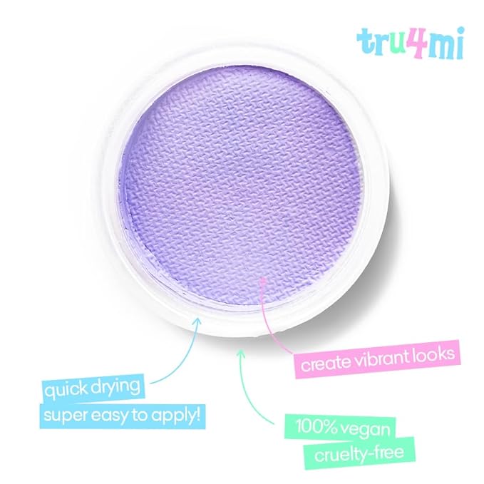 '-Water Activated Eyeliner -Wet Liner Makeup - Smudge Proof Face Body Paint Long Lasting Formula- “TruFresia” Light purple -10g/container
