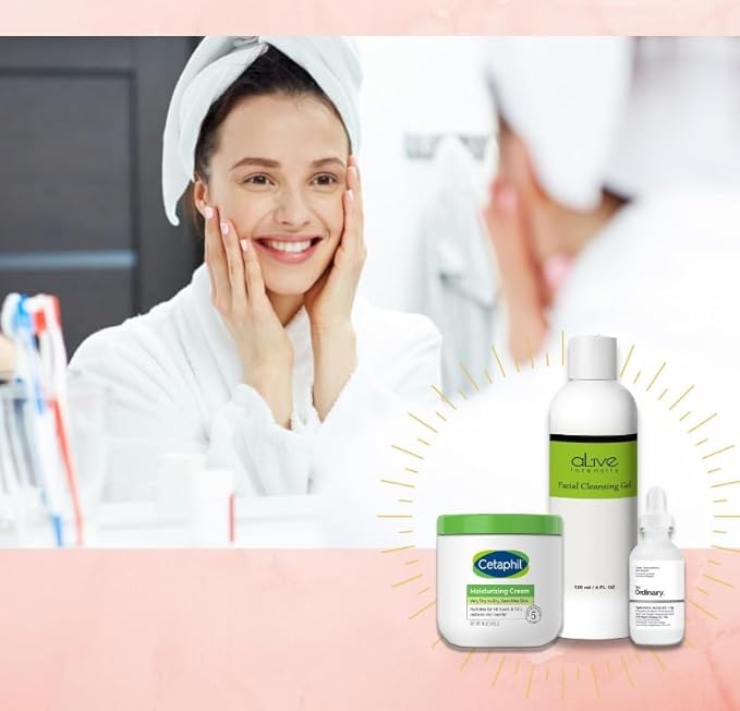 'Cetaphil' Hydrating Moisturizing Cream | The 'Ordinary' Hyaluronic Acid 1 oz. | Cleansing Gel 4 oz.-VeraVaultWomen