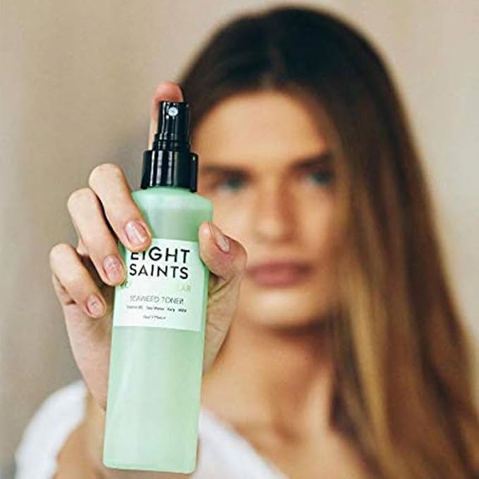 Eight Saints Coast is Clear Seaweed Anti Aging Face Toner, Natural and Organic Alcohol Free Witch Hazel Toner for Face, Minimizes Large Pores and Redness, 6 Ounces-VeraVaultWomen