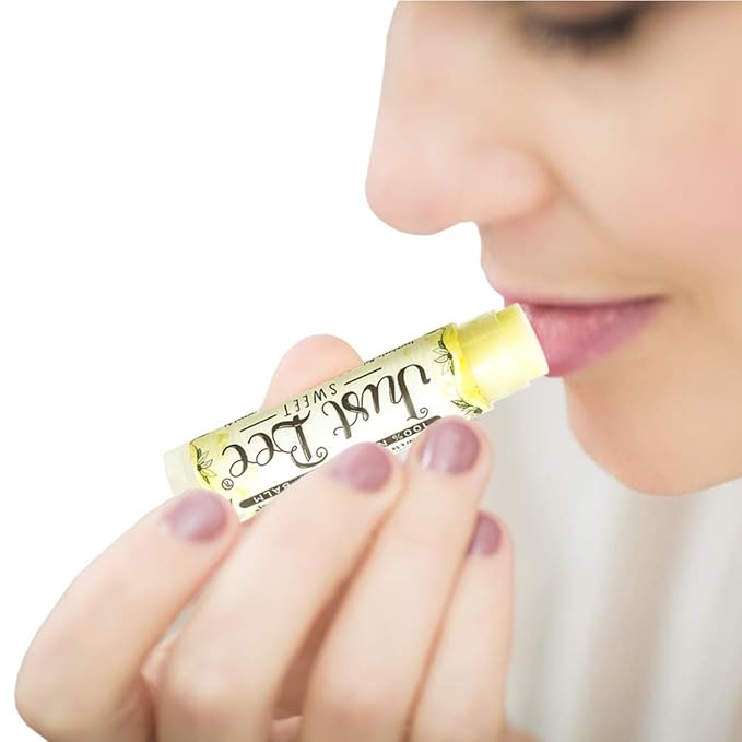 100% Natural Beeswax Lip Balm with Organic Oils (Sweet Honey, 4 pack)-VeraVaultWomen