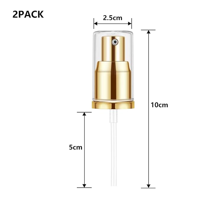 Chris.W 2Pack Foundation Pump for Estee Lauder Double Wear Foundation(Gold)-VeraVaultWomen