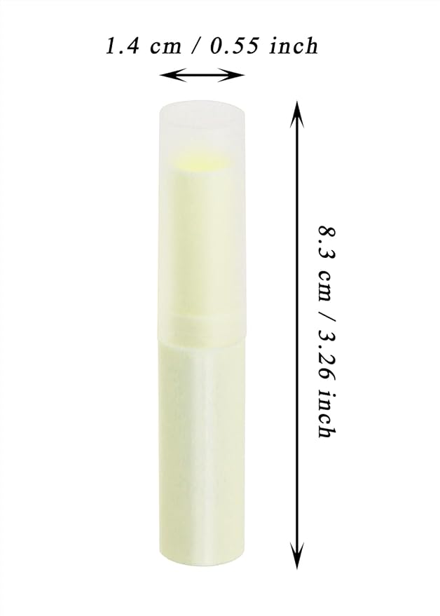 0.14oz Empty Flavored Lip Balm Container Tubes Plastic Homemade Moisturizing Lip Stick with Caps Bulk Fit for Women Adult DIY Making Supplies, 25 Count (Beige)-VeraVaultWomen