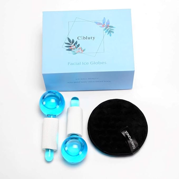 ICE Globes for Facial, 2 PCS Facial Globes for Massage Tool, Facial Roller Cold Skin Massagers, Tighten Skin, Reduce Puffiness and Dark Circles, Enhance Circulation-VeraVaultWomen