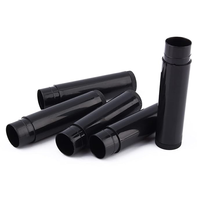 100PCS 5ml Chapstick Containers,Empty Lip Balm Tubes Empty Chapstick Tubes Clear Black White Empty Lipstick Lip Balm Container Tube-VeraVaultWomen
