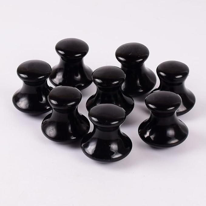 1 Pc Mushroom Jade Gua Sha Facial Tools, Jade Roller Guasha Massage Black Jade Stone Mushroom Shaped Face Lift Remove Wrinkles Massager for Women Spa, Gua Sha Massage Knobs for Body Relaxing-VeraVaultWomen