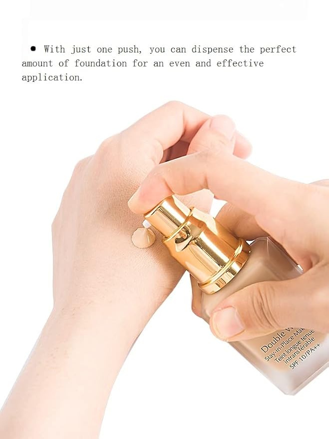 Chris.W 2Pack Foundation Pump for Estee Lauder Double Wear Foundation(Gold)-VeraVaultWomen