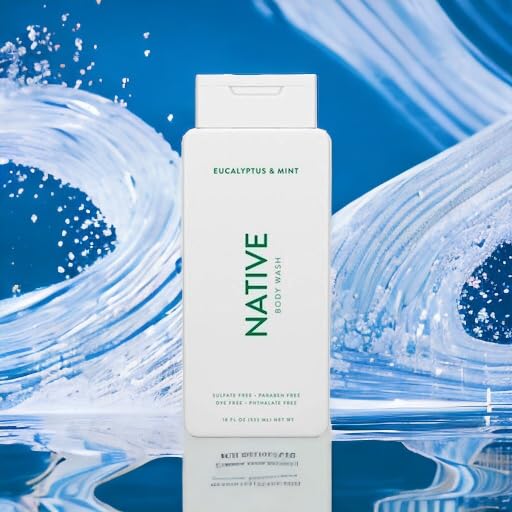 Native Body Wash Contains Naturally Derived Ingredients | For Women & Men, Sulfate, Paraben, & Dye Free Leaving Skin Soft and Hydrated | Eucalyptus & Mint 18 oz - 2 Pk-VeraVaultWomen