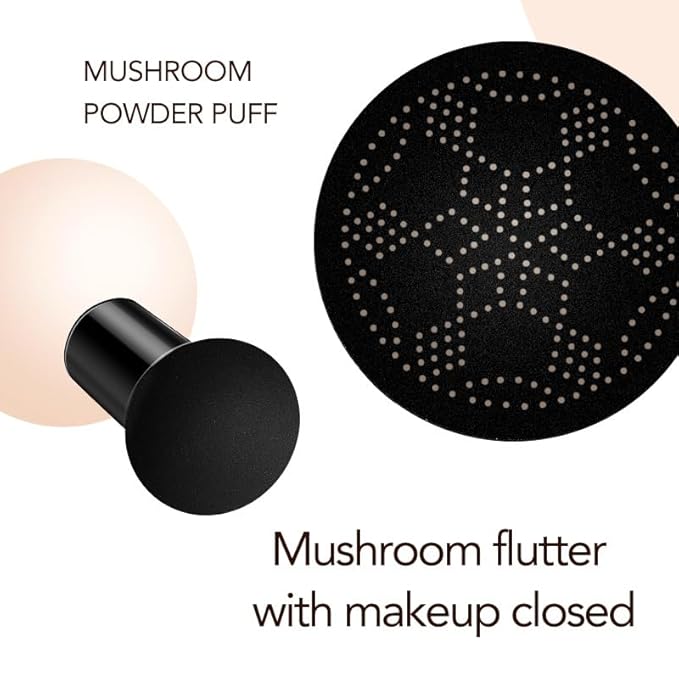 Mushroom Head Air Cushion BB Cream Foundation Cream for Face Makeup Concealer Cushion for Face Comestics Make Up Cushion Compact Ivory-VeraVaultWomen