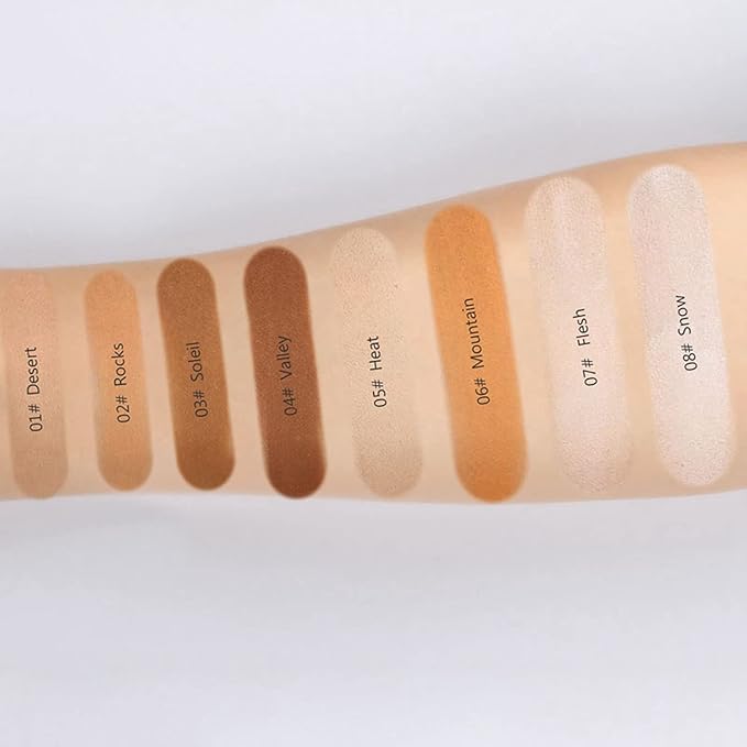 MAEPEOR Matte Setting Loose Powder 8 Colors Smooth and Lightweight Face Powder for Brightening and Setting Makeup with Face Puff (08 Snow)-VeraVaultWomen
