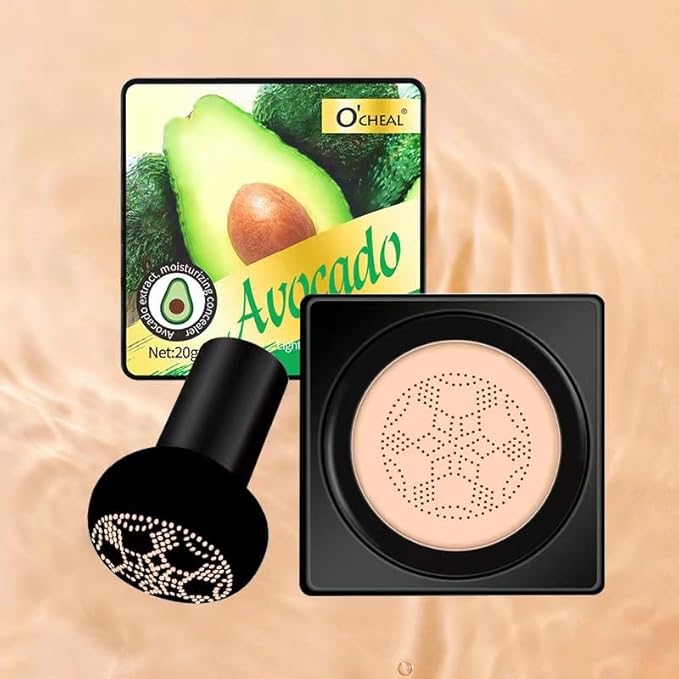 Mushroom Head Air Cushion BB Cream Foundation Cream for Face Makeup Concealer Cushion for Face Comestics Make Up Cushion Compact Ivory-VeraVaultWomen