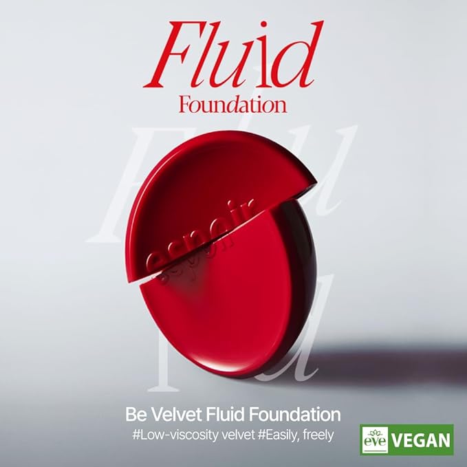 Espoir Be Velvet Fluid Foundation #20 Vanilla 1.05oz | Luxurious Velvet Finish | Thin, Dense Coverage Matte Foundation | Long-Lasting Hydrated Radiance Liquid Foundation | Korean makeup Foundation-VeraVaultWomen