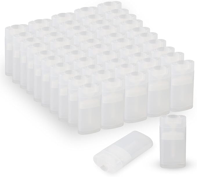 100PCS 15ML Transparent Empty Oval Deodorant Lip Lipstick Balm Tubes Containers for DIY Homemade Crayon Chapstick Holder-VeraVaultWomen