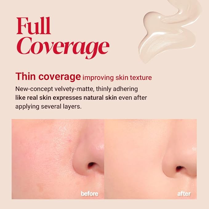 Espoir Pro Tailor Foundation Be Velvet SPF22 PA++ #5 Beige 1.01 fl oz | Powerful Lastingness Cover | Thin Coverage Improving Skin Texture | Velvety Formula without any Dry Feeling | Korean Makeup-VeraVaultWomen