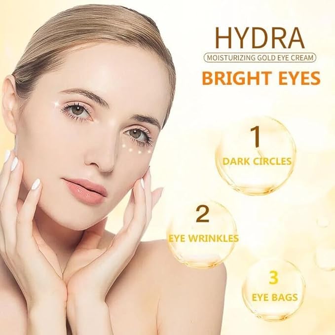 24K Gold Eye Cream For Deep Hydrating, Anti-Aging Gold Eye Cream For Dark Circles And Puffiness,Moisturizing Lightenex Gold Cream Lifting Eye SENANA (1 PACK)-VeraVaultWomen