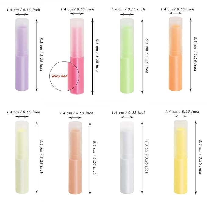 0.14oz Empty Flavored Lip Balm Container Tubes Plastic Homemade Moisturizing Lip Stick with Caps Bulk Fit for Women Adult DIY Making Supplies, 25 Count (Multicolor)-VeraVaultWomen