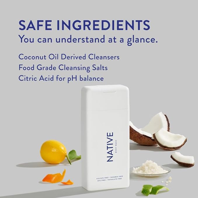 Native Body Wash Contains Naturally Derived Ingredients | for Women & Men, Sulfate, Paraben, & Dye Free Leaving Skin Soft & Hydrated |Coconut & Vanilla, Lavender Rose, & Cucumber Mint, 18 oz Pack of 3-VeraVaultWomen