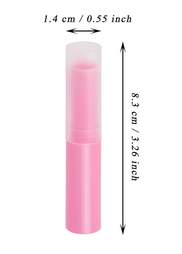 0.14oz Empty Flavored Lip Balm Container Tubes Plastic Homemade Moisturizing Lip Stick with Caps Bulk Fit for Women Adult DIY Making Supplies, 25 Count (Rose Pink)-VeraVaultWomen