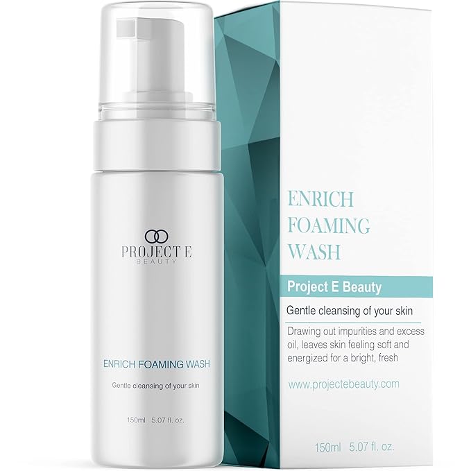 Project E Beauty Enrich Foaming Wash Gentle Cleansing | Moisturizing Daily Face Cleanser | Removes Dirt & Excess Oil | Brightens Skin | Hydrating Formulation | Clear & Smooth Skin | 150ml-VeraVaultWomen