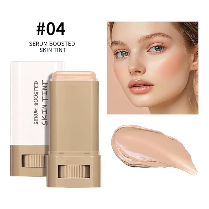Beauty Balm Serum Boosted Skin Tint – Hydrating Tinted Moisturizer, Lightweight Solid Tinted Foundation Stick for Flawless, Sheer to Medium Coverage, Radiant & Dewy Finish, All-Day Wear (4#, 1)-VeraVaultWomen