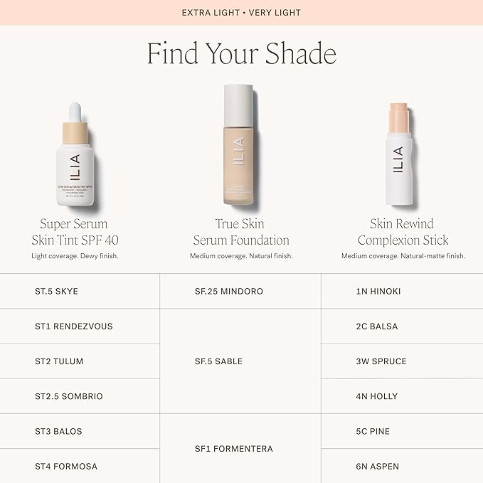 ILIA - Skin Rewind Complexion Stick - Foundation + Concealer + Skincare | Non-Toxic, Vegan, Cruelty-Free, Clean Makeup (4N - Holly, 0.35 oz | 10 g)-VeraVaultWomen