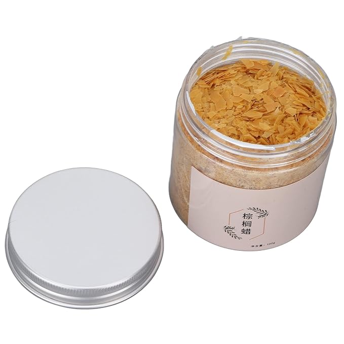100g Palm Wax Pellets, Carnauba Wax for Lip Balm, Cosmetics DIY Carnauba Wax Material Accessory Lip Balm Making Supplies for Lipstick Lip Balm Making Increase the Melting Point of Lipstick-VeraVaultWomen