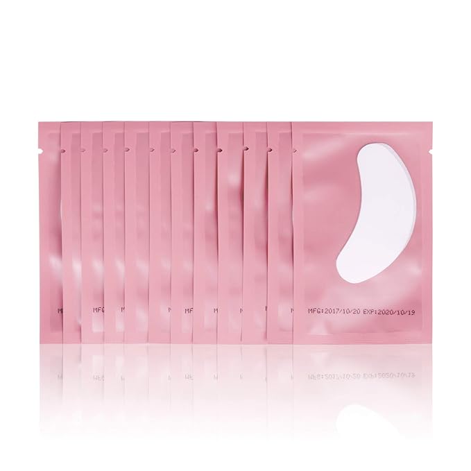 100 Pairs Set Under Eye Pads, Comfy and Cool Under Eye Patches Gel Pad for Eyelash Extensions Eye Mask Beauty Tool (Pink)-VeraVaultWomen