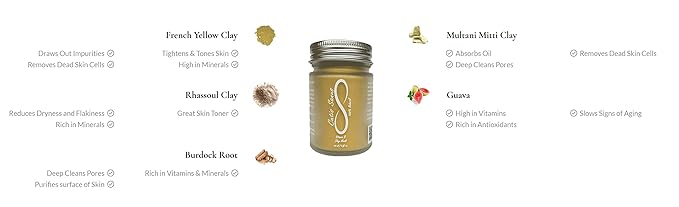 100% Natural Vitamin B Clay Exfoliating Face Mask 120g All Clay & No Water-VeraVaultWomen