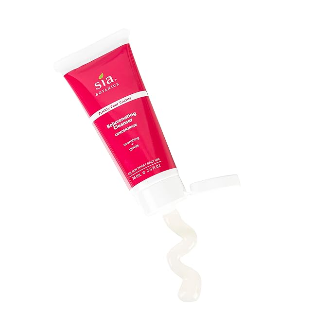 Rejuvenating Facial Cleanser (74ml/2.5oz Eco Tube) | Face Wash w/Prickly Pear, Aloe Vera, Orange Blossom | Natural, Clean, Botanical Skincare for Women-VeraVaultWomen