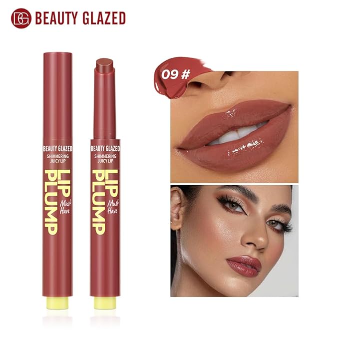 MAEPEOR Hydrating Lip Plumper 12 Colors Moisturizing Shiny Juicy Lip Balm Long Lasting Nourishing Lip Pluming Balm(Color 09)-VeraVaultWomen