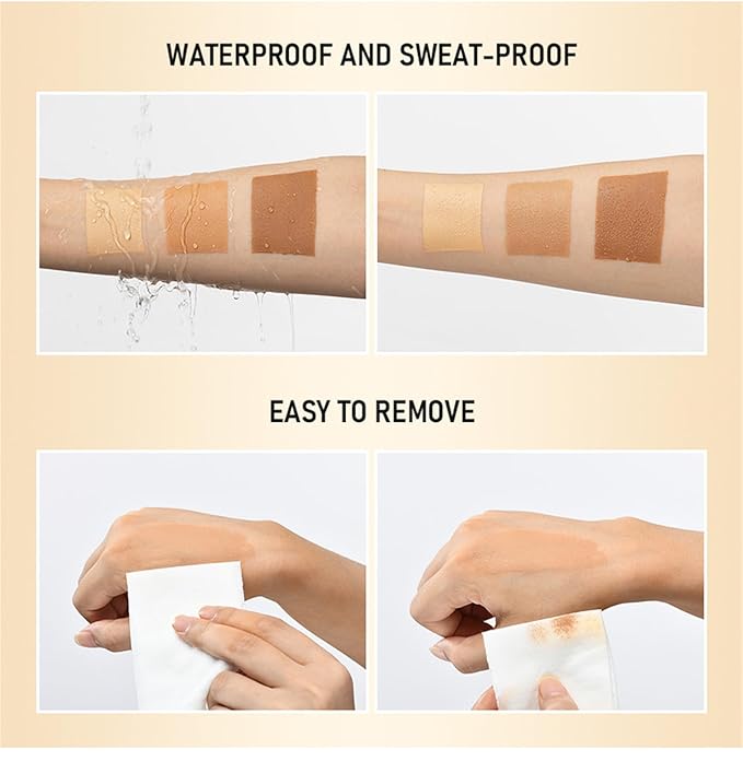 Leg Makeup Waterproof No Transfer, Leg Vein Cover up Makeup for Varicose Veins Waterproof Black Skin, Leg and Body Scar Cover up Makeup for Tattoo Cover Up, Long Lasting Body Foundation (3#, 4oz)-VeraVaultWomen