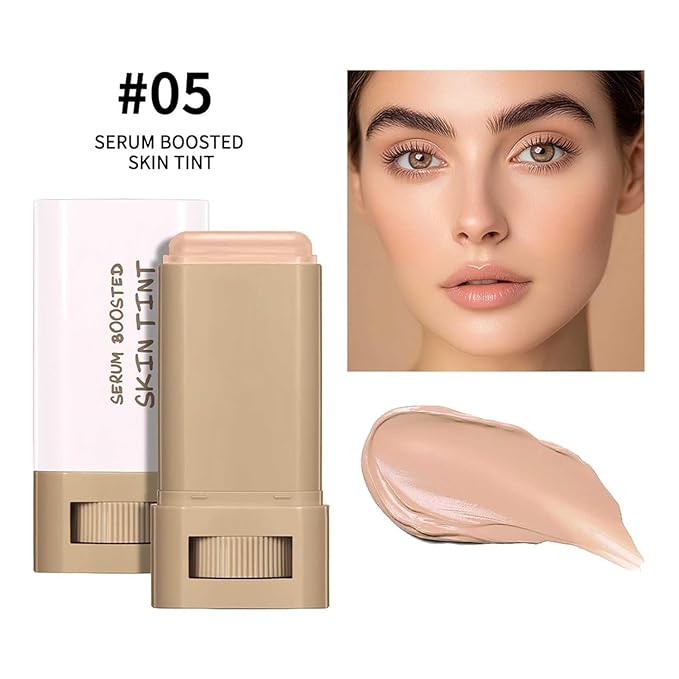 Beauty Balm Serum Boosted Skin Tint – Hydrating Tinted Moisturizer, Lightweight Solid Tinted Foundation Stick for Flawless, Sheer to Medium Coverage, Radiant & Dewy Finish, All-Day Wear (5#, 1)-VeraVaultWomen
