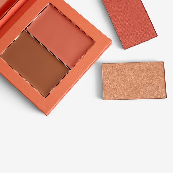 Makeup Cream Blush + Bronzer Refillable Palette - 8g - 0.282 Oz. - Long Lasting, Easy to Use, for a Radiant, Natural, Luminous Skin-VeraVaultWomen