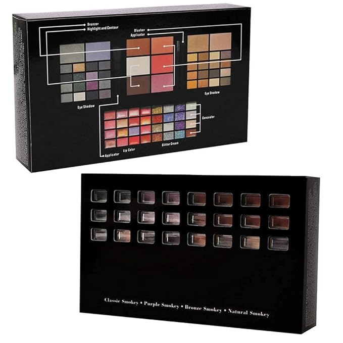 Makeup Kit for Women Full Kit including 36 Eyeshadow Makeup,16 Lip Gloss,12 Glitter Cream, 4 Concealer, 3 Blusher,1 Bronzer, 2 Highlight and Contour - All in One Makeup Kit 74 Colors-VeraVaultWomen