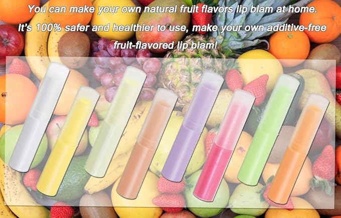 0.14oz Empty Flavored Lip Balm Container Tubes Plastic Homemade Moisturizing Lip Stick with Caps Bulk Fit for Women Adult DIY Making Supplies, 25 Count (Multicolor)-VeraVaultWomen